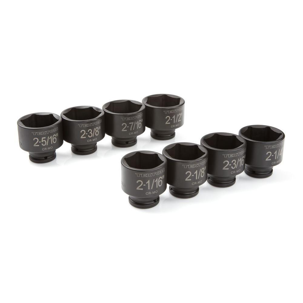 3/4 in. Drive 2-1/16 - 2-1/2 in. 6-Point Shallow Impact Socket Set - Super Arbor