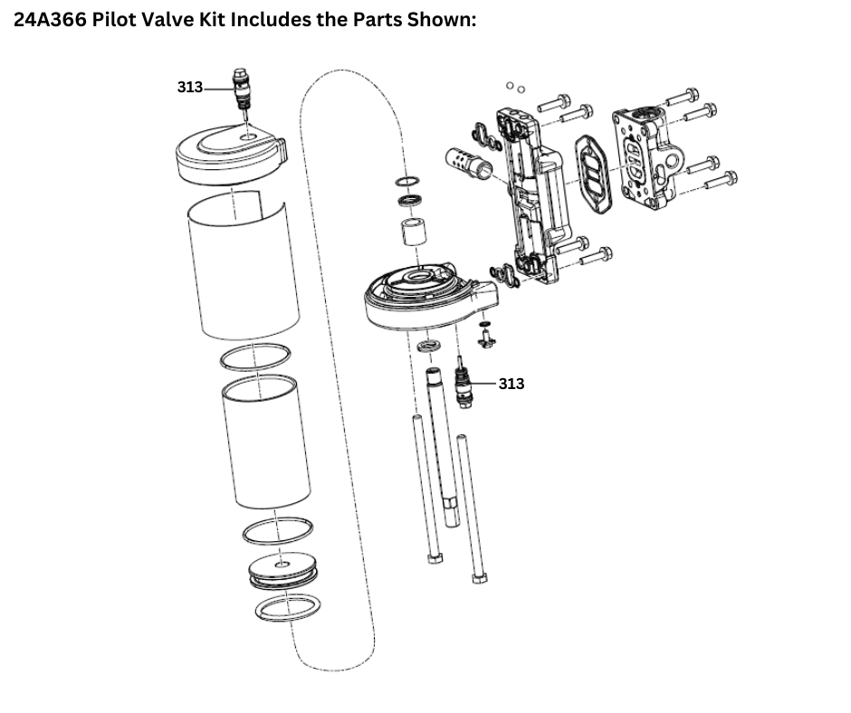 Graco 24A366 Pilot Valve Motor Kit (Transfer Pump Part)