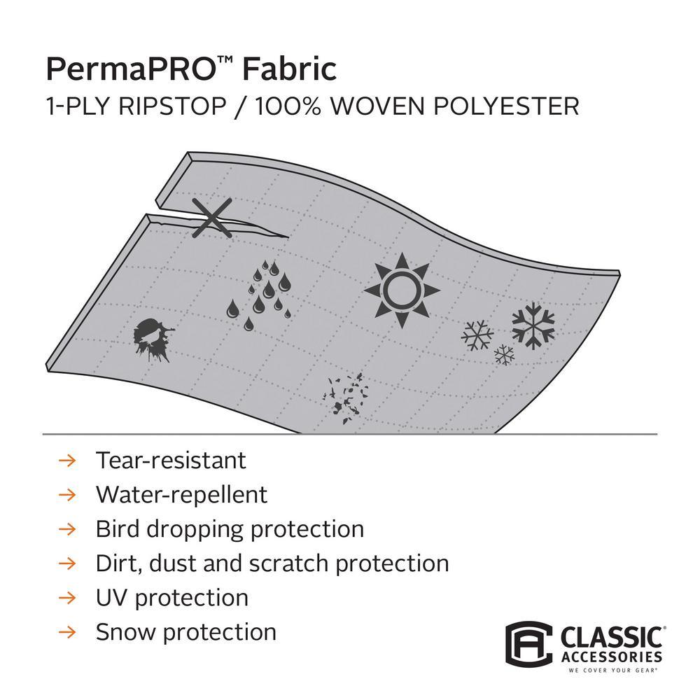 Classic Accessories Over Drive PermaPRO Molded Fiberglass Travel Trailer Cover, Fits up to 8 ft.-10 ft. long RVs - Super Arbor