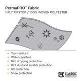Classic Accessories Over Drive PermaPRO Molded Fiberglass Travel Trailer Cover, Fits up to 8 ft.-10 ft. long RVs - Super Arbor