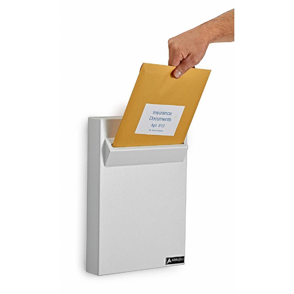 White Large Wall Mounted Weatherproof Steel Drop Box - Super Arbor
