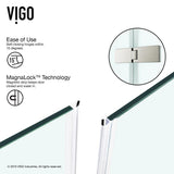 Monteray 36.125 x 79.25 in. Frameless Hinged Shower Door in Brushed Nickel with Clear Glass with Base - Super Arbor