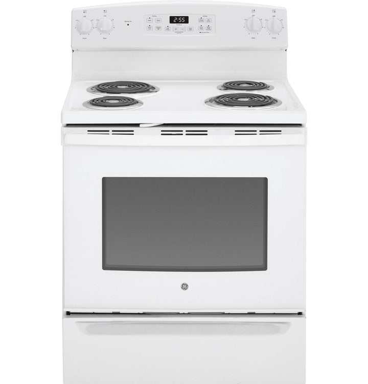 GE 30-in 4-Element 5.0-cu ft Freestanding Electric Range, White (JB255DJWW)