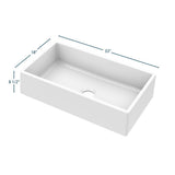 Fireclay 33 in. Single Bowl Apron-Front Farmhouse Kitchen Sink with Grid and Drain Assembly - Super Arbor