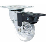 2 in. Mini-Jewel Swivel Caster with Brake and 110 lbs. Load Capacity (4-Pack)