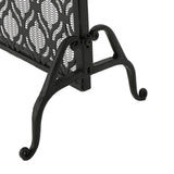 Ellias Modern Black Single Panel Iron Fire Screen - Super Arbor