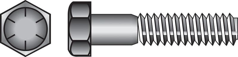 Hillman 1/4 in. x 2-1/2 in. Grade 8 Heat-Treated Steel Hex Head Cap Screws, Coarse Thread (100-Pack)