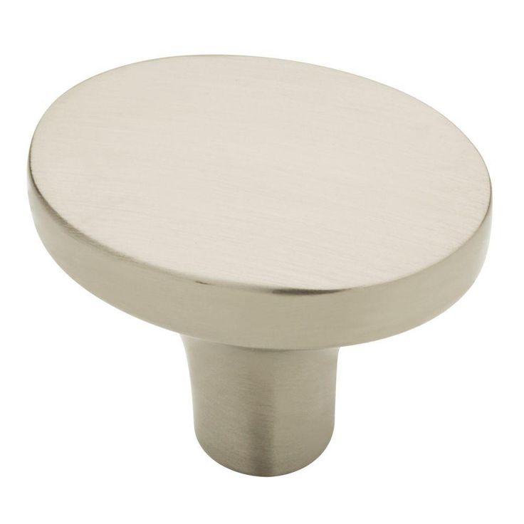 Mila 1-1/4 in. (32mm) Satin Nickel Oval Cabinet Knob