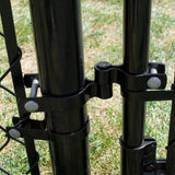 Everbilt 2-3/8 in. Galvanized Steel Chain Link Fence Black Post Hinge