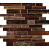 MSI Artista Interlocking 12 in. x 12 in. x 8 mm Glossy Glass Mesh-Mounted Mosaic Wall Tile (10 sq. ft. / case)
