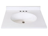 Style Selections Ellenbee 24.5-in White Single Sink Bathroom Vanity with White Cultured Marble Top