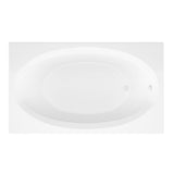 Imperial 7 ft. Acrylic Center Drain Rectangular Drop-in Non-Whirlpool Bathtub in White - Super Arbor