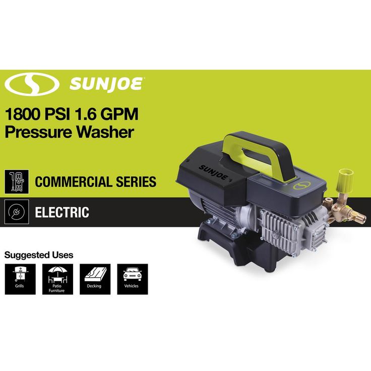 Sun Joe Commercial Series 1800 PSI Max 1.6 GPM Electric Pressure Washer with Wall Mount