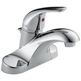 New Lower Price; Delta Foundations Chrome 1-Handle 4-in Centerset WaterSense Bathroom Sink Faucet with Drain