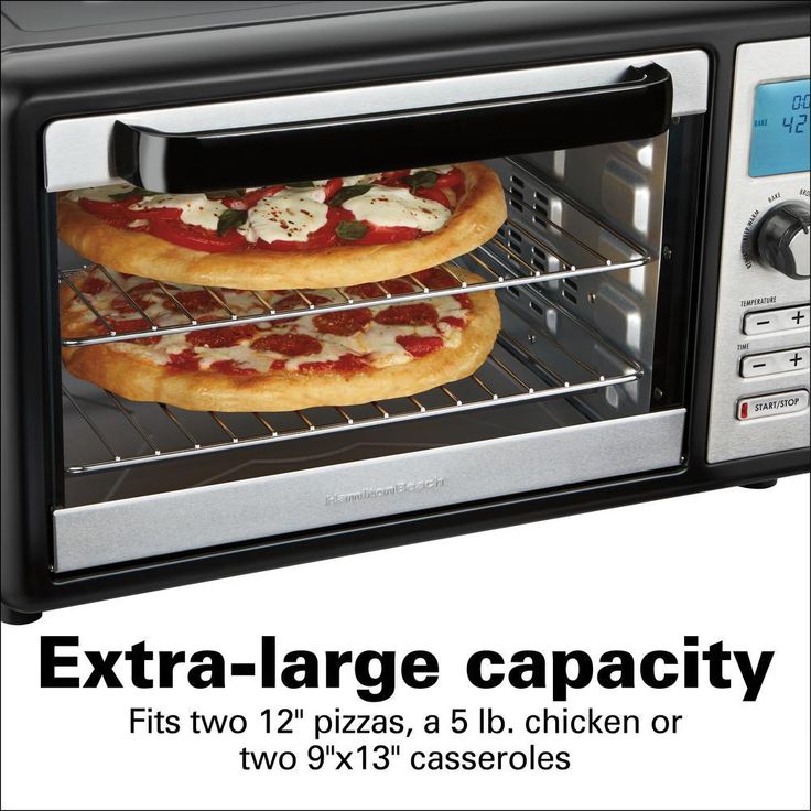 1500 W 6-Slice Stainless Steel Digital Countertop Oven with Convection and Rotisserie