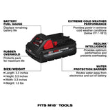 Milwaukee M18 REDLITHIUM HIGH OUTPUT CP3.0 18-Volt Battery Pack — 3.0Ah, 4-Pack