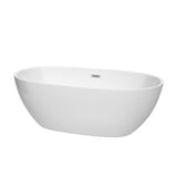 Juno 5.3 ft. Acrylic Flatbottom Non-Whirlpool Bathtub in White with Polished Chrome Trim - Super Arbor