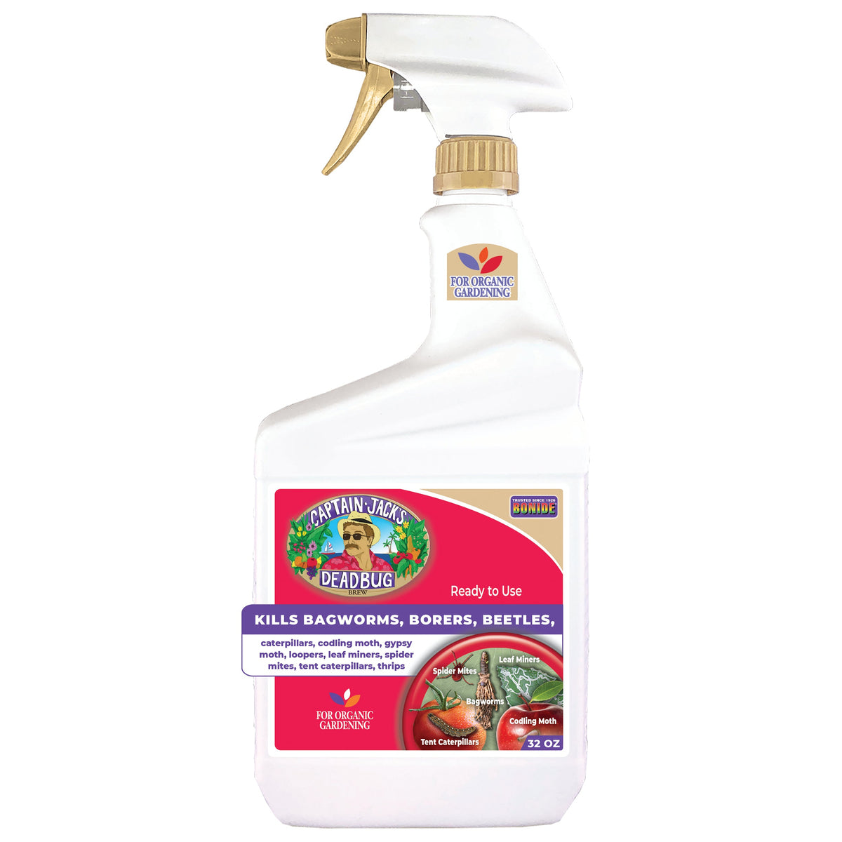 Bonide Captain Jack's DeadBug Brew Ready-to-Use Organic Insect Killer, 32 oz (Quart)