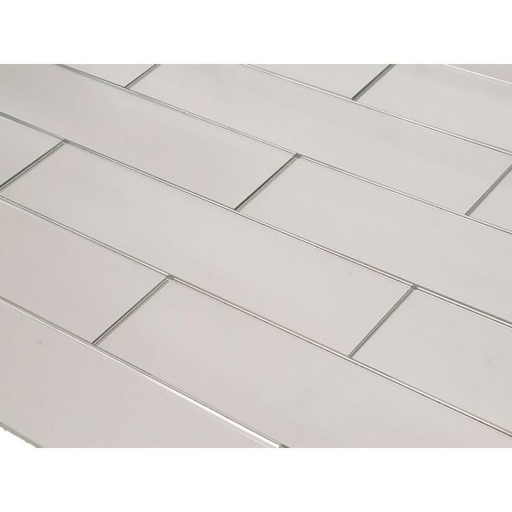 ABOLOS Reflections Silver Straight Edge 3 in. x 12 in. Glass Mirror Subway Wall Tile (14 sq. ft. / case)