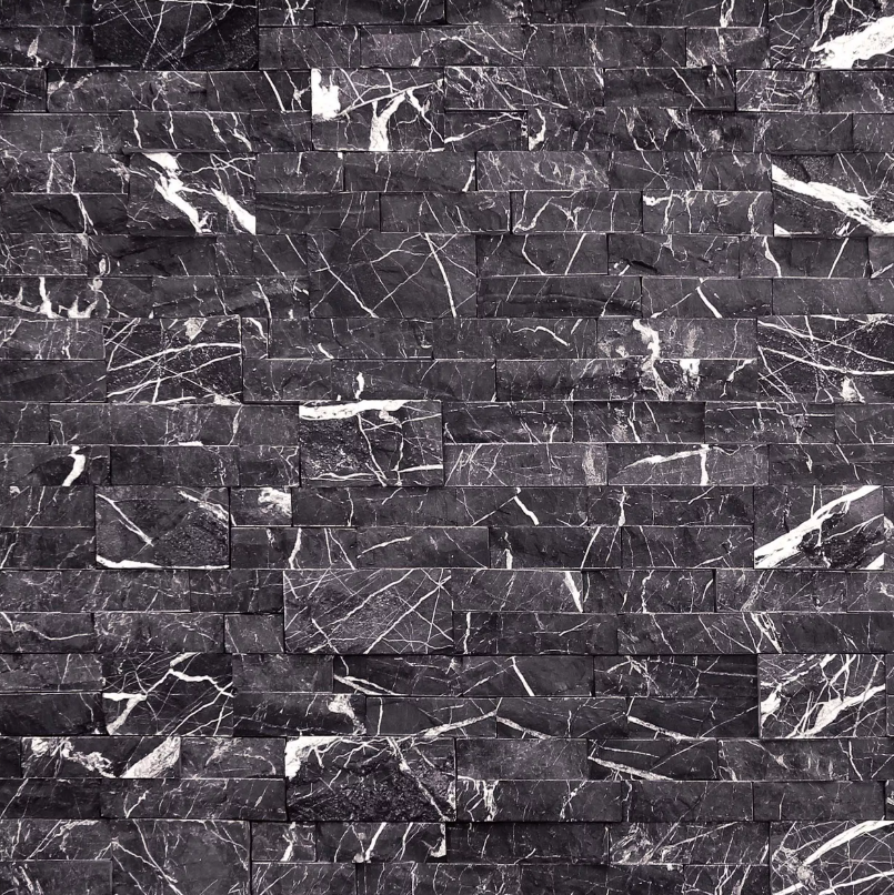 Volcanic Black Splitface Marble Ledger Panel