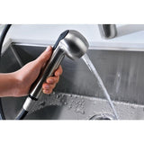 Harbour Single-Handle Pull-Out Sprayer Kitchen Faucet in Brushed Nickel - Super Arbor