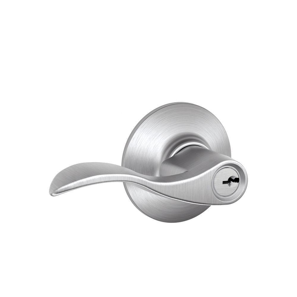 Accent Matte Black Keyed Entry Door Lever - Super Arbor
