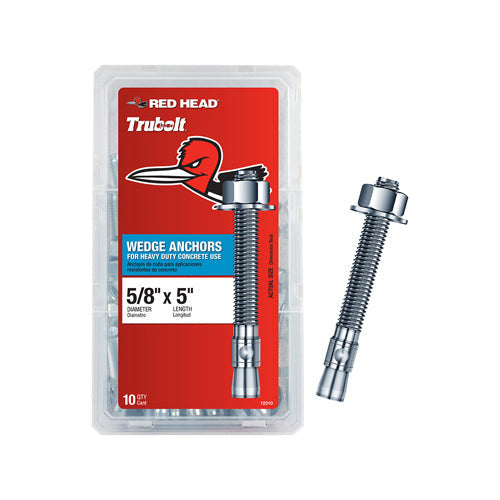 Red Head Trubolt Electrogalvanized Wedge Anchor 5/8" x 5"