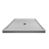 48 in. x 48 in. Center Drain 3.19 in. Shower Base in White - Super Arbor