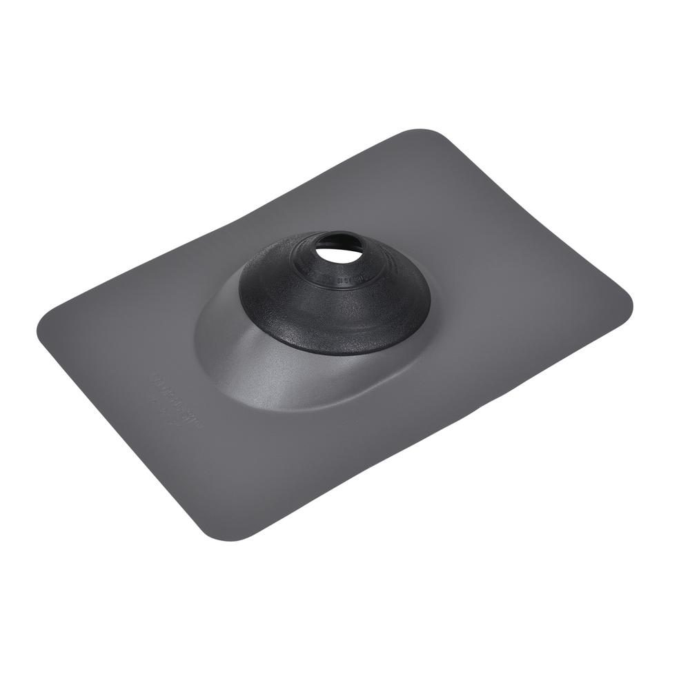 No-Calk 10-3/4 in. x 14-1/2 in. Galvanized Steel Drip Edge Vent Pipe Roof Flashing with 2-1/2 in. Diameter - Super Arbor