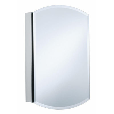 Archer 20 in. W x 31 in. H Single Door Mirrored Recessed Medicine Cabinet in Anodized Aluminum - Super Arbor
