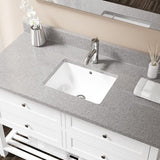 MR Direct Undermount Porcelain Bathroom Sink in White with Pop-Up Drain in Chrome