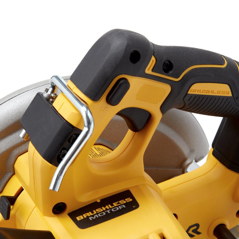 20-Volt MAX Lithium-Ion Cordless Brushless 7-1/4 in. Circular Saw with Brake with Bonus Premium Battery Pack 4.0 Ah - Super Arbor