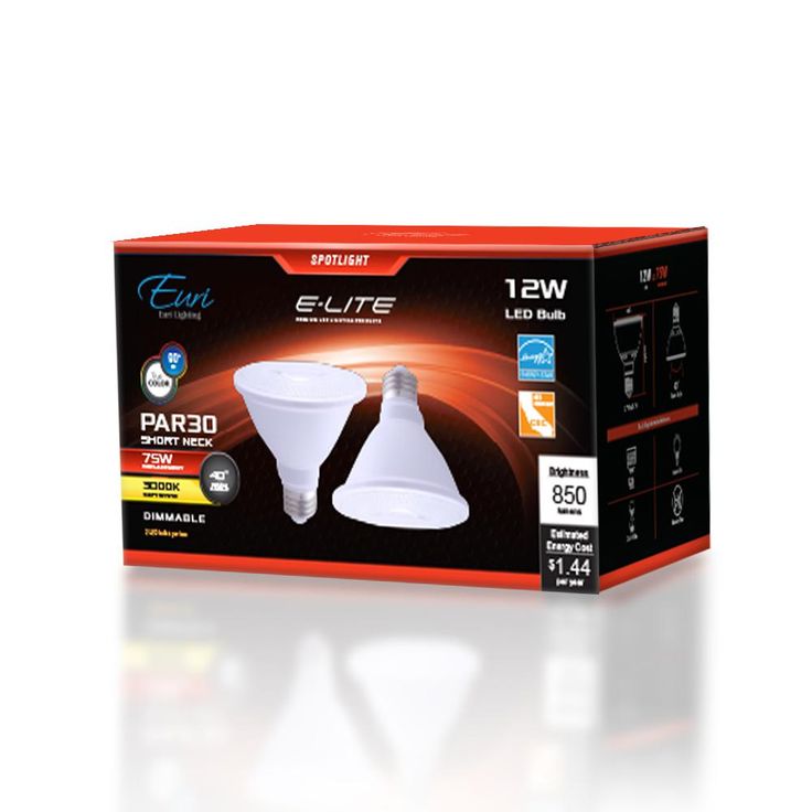 Euri Lighting 75W Equivalent Soft White PAR30 Short Neck Dimmable LED CEC-Certified Light Bulb (2-Pack)