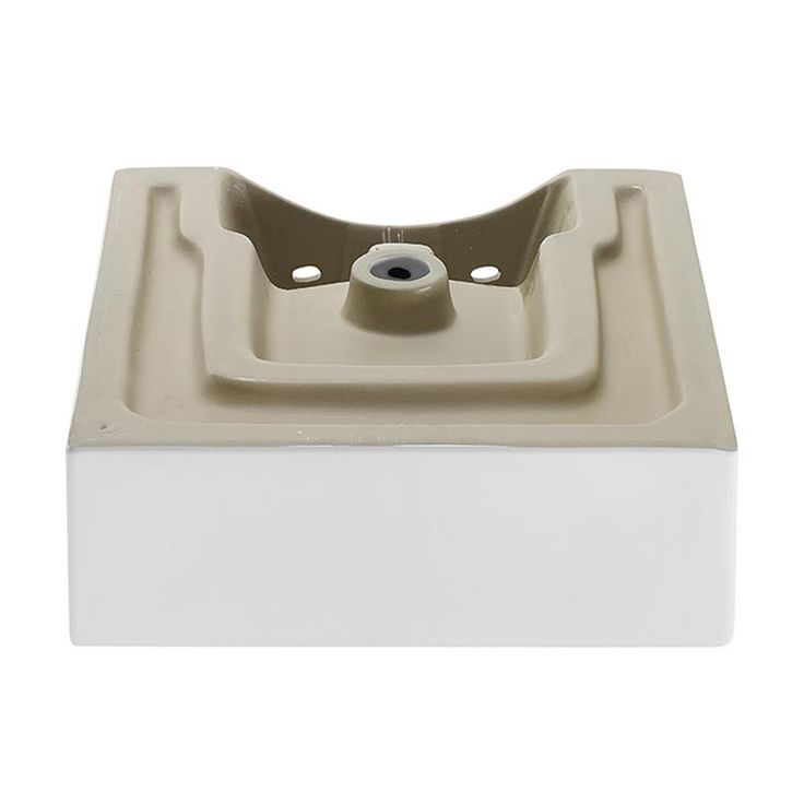 Swiss Madison Voltaire 18 in. Square Ceramic Vessel Sink in Glossy White