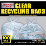 Contractor's Choice 45-Gallon Clear Outdoor Plastic Recycling Trash Bag