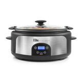 Platinum 6 Qt. Black Programmable Slow Cooker with Locking Lid