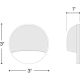 Nuvi Low-Voltage Matte White Integrated LED Round Stair Light - Super Arbor