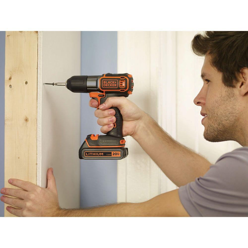 20-Volt MAX Lithium-Ion Cordless Drill/Driver with Autosense Technology with Battery 1.5Ah and Charger - Super Arbor