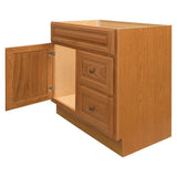 Hampton 36 in. W x 21 in. D x 33.5 in. H Bathroom Vanity Cabinet Only in Oak