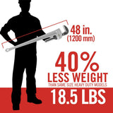 48 in. Model 848 Aluminum Straight Pipe Wrench - Super Arbor