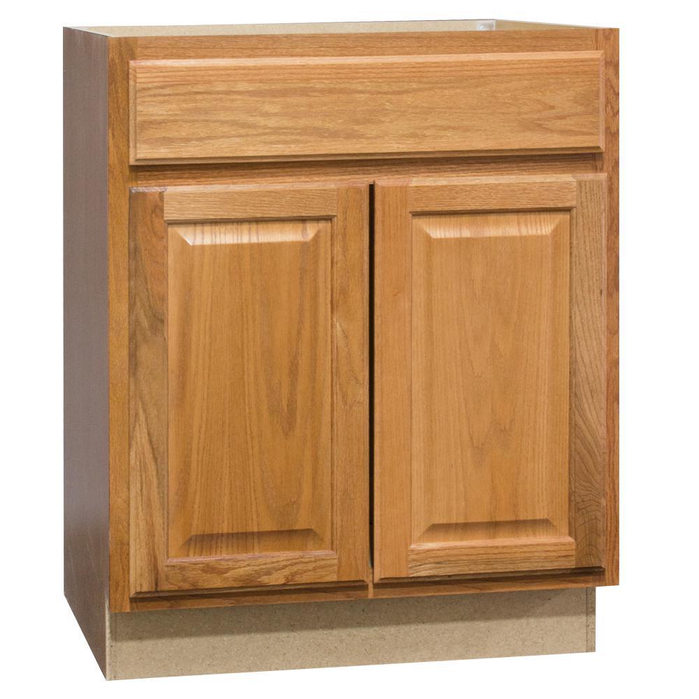 Hampton Assembled 24 x 34.5 x 21 in. Bathroom Vanity Base Cabinet in Natural Hickory
