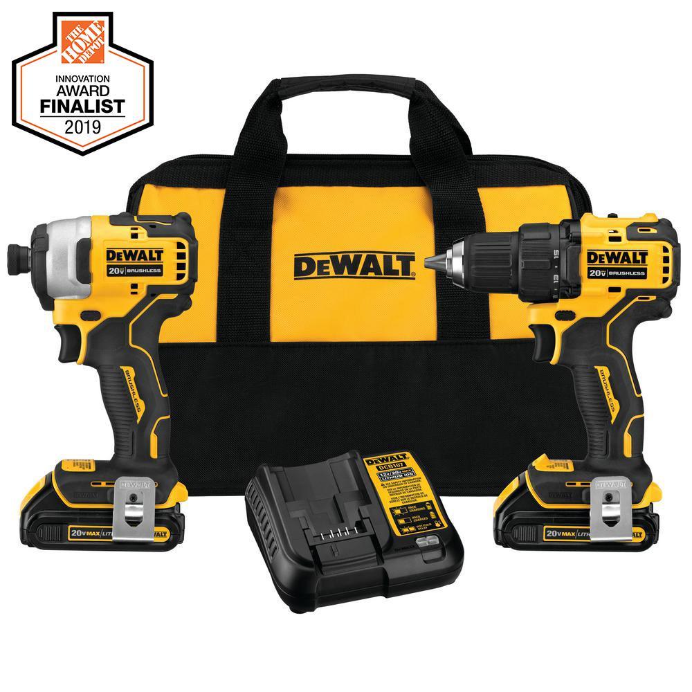 ATOMIC 20-Volt MAX Cordless Brushless Compact Drill/Impact Combo Kit (2-Tool) with ATOMIC Compact Reciprocating Saw - Super Arbor