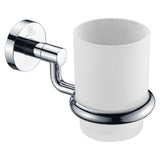 Caster Series 7.01 in. Toothbrush Holder in Brushed Nickel - Super Arbor