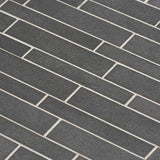 Jeffrey Court Tarmac Gray 10 in. x 11.875 in. x 8 mm Interlocking Honed Natural Stone Mosaic Tile