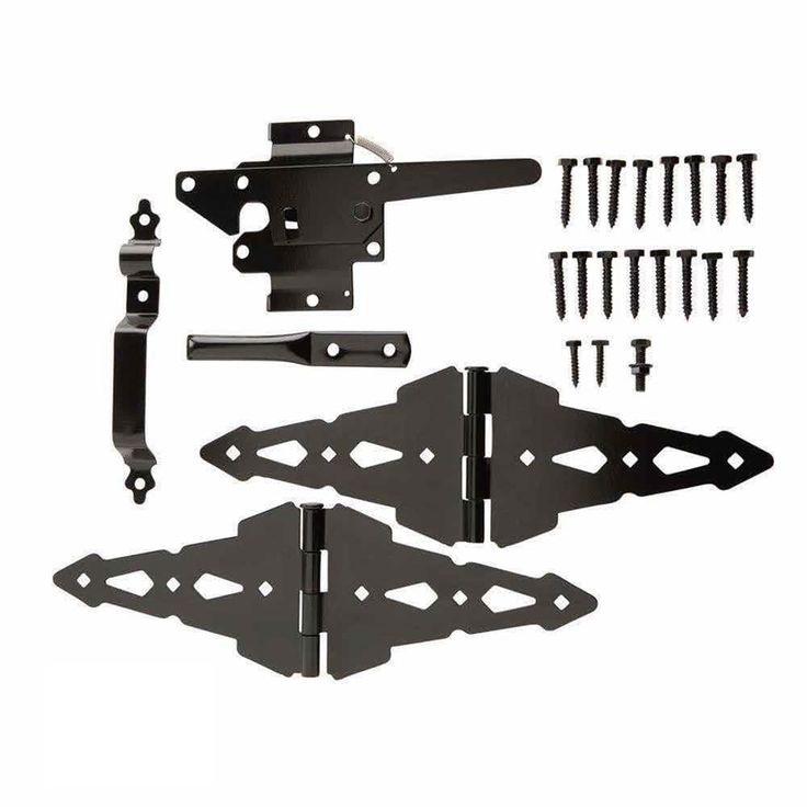 Everbilt Black Stainless Steel Post Latch Gate Set
