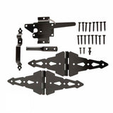 Everbilt Black Stainless Steel Post Latch Gate Set