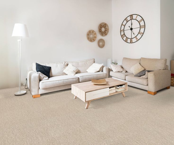 STAINMASTER Essentials Blue Diamonds II 12-ft Bleached Textured Carpet (Indoor)