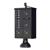 Vital 1570 8 Mailboxes 2 Parcel Lockers 1 Outgoing Pedestal Mount Cluster Box Unit - Super Arbor