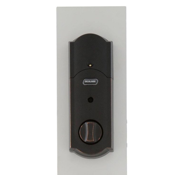Camelot Aged Bronze Sense Smart Deadbolt and Camelot Handleset with Accent Lever with Camelot Trim