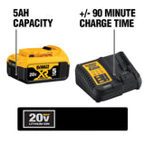 20-Volt MAX Lithium-Ion Cordless Band Saw (Tool-Only) with Bonus 5Ah Battery Starter Kit, including Charger and Bag - Super Arbor